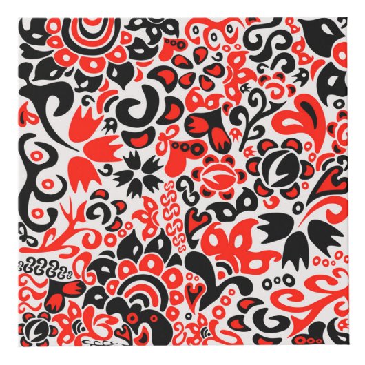 Oekraïens etnische folk art floral pattern absrtac kubus (Rechts)