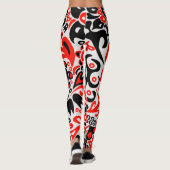 Oekraïens etnische folk art floral pattern absrtac leggings (Achterkant)