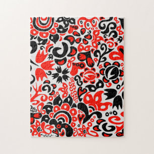 Oekraïens etnische folk art floral pattern absrtac legpuzzel