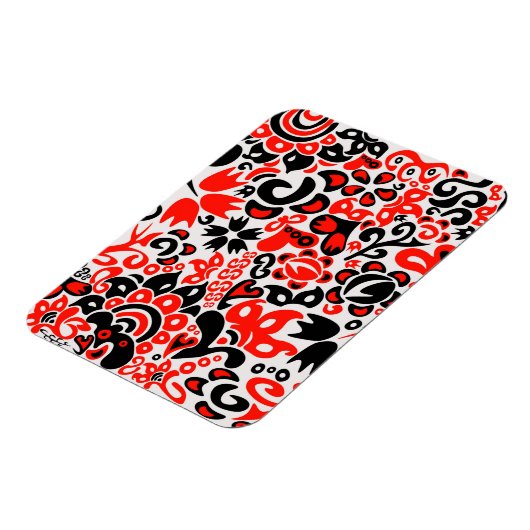 Oekraïens etnische folk art floral pattern absrtac magneet (Linkerzijde)