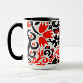 Oekraïens etnische folk art floral pattern absrtac mok (Links)