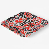 Oekraïens etnische folk art floral pattern absrtac papieren bordje (Gebogen)