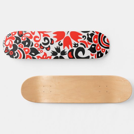 Oekraïens etnische folk art floral pattern absrtac persoonlijk skateboard (Horizontaal)