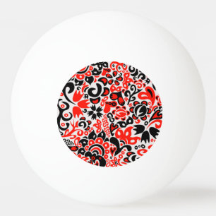 Oekraïens etnische folk art floral pattern absrtac pingpongbal