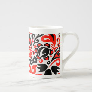Oekraïens etnische folk art floral pattern absrtac porselein kop