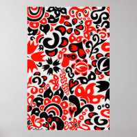 Oekraïens etnische folk art floral pattern absrtac