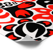 Oekraïens etnische folk art floral pattern absrtac poster (Hoek)