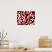 Oekraïens etnische folk art floral pattern absrtac poster (Keuken)