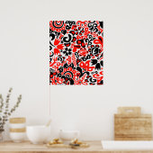 Oekraïens etnische folk art floral pattern absrtac poster (Keuken)