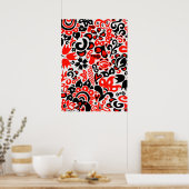 Oekraïens etnische folk art floral pattern absrtac poster (Keuken)