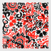 Oekraïens etnische folk art floral pattern absrtac raamsticker (Vel)