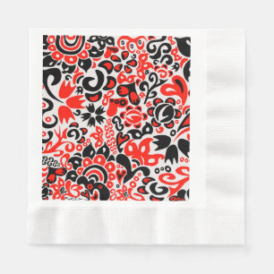 Oekraïens etnische folk art floral pattern absrtac servet