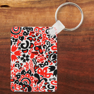Oekraïens etnische folk art floral pattern absrtac sleutelhanger