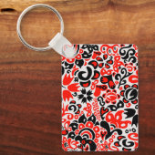 Oekraïens etnische folk art floral pattern absrtac sleutelhanger (Voorkant)
