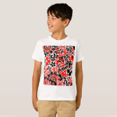 Oekraïens etnische folk art floral pattern absrtac t-shirt (Voorkant volledig)