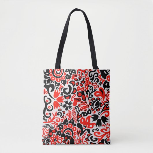 Oekraïens etnische folk art floral pattern absrtac tote bag (Voorkant)