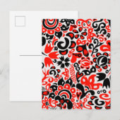 Oekraïens etnische folk art floral pattern absrtac uitnodiging briefkaart (Voorkant / Achterkant)