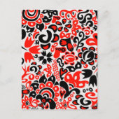 Oekraïens etnische folk art floral pattern absrtac uitnodiging briefkaart (Voorkant)