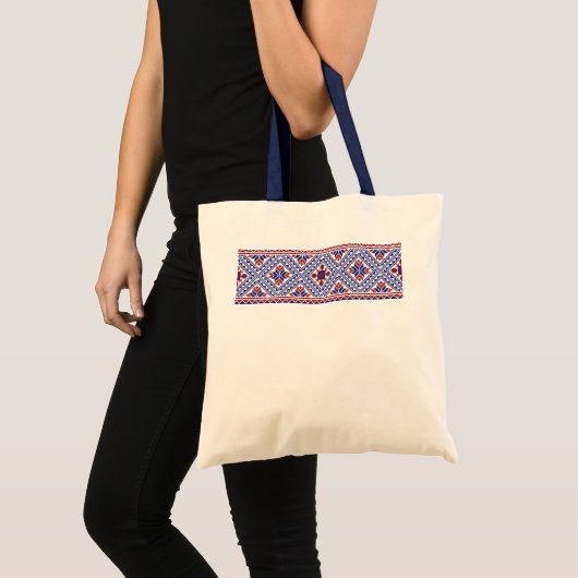 Oekraïens floraal nationaal patroon tote bag (Voorkant (product))