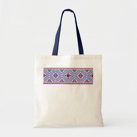Oekraïens floraal nationaal patroon tote bag (Voorkant)
