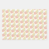 Oekraïens folk bloemenpatroon. Oekraïne Inpakpapier Vel (Voorkant 3)