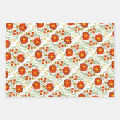Oekraïens folk bloemenpatroon. Oekraïne Inpakpapier Vel (Voorkant)