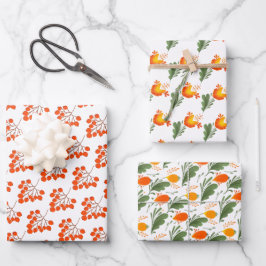 Oekraïens folk bloemenpatroon. Oekraïne Inpakpapier Vel