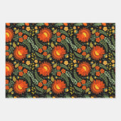 Oekraïens folk bloemenpatroon. Oekraïne Inpakpapier Vel (Voorkant)