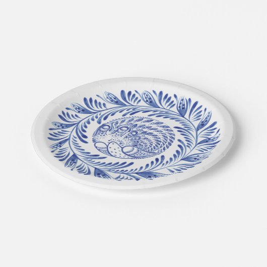 Oekraïens folksymbool papieren bordje (Gekanteld)