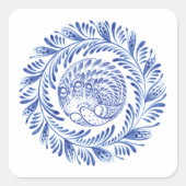 Oekraïens folksymbool vierkante sticker (Voorkant)