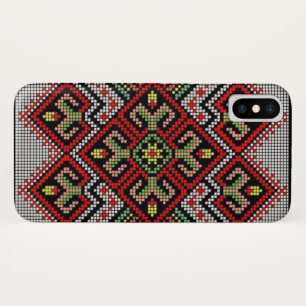 Oekraïens Geometrisch Embroidery iPhone Galaxy Hoe iPhone X Hoesje