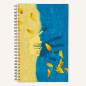 Oekraïens geschilde hand en zonnebloempitten notitieboek (Voorkant)