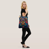 Oekraïens hart van bloemen tote bag (Op model)