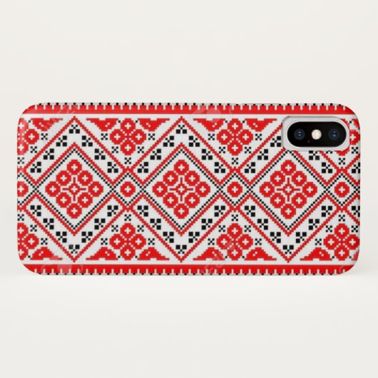 Oekraïens Hoesje van de Red Sun Embroidery iPhone  (Achterkant (horizontaal))