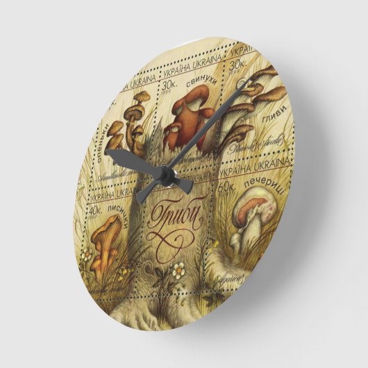 Oekraïens Hryb (paddenstoel) Stempelblad Ronde Klok (Hoek)