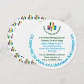 Oekraïens Iers Amerikaanse Vlag Shamrock Persoonli Kaart (Voorkant / Achterkant)