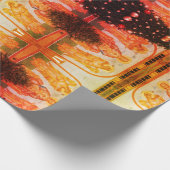 Oekraïens Kerst Fluorescerend Verpakkingsdocument Cadeaupapier (Hoek)