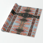 Oekraïens kerstpapier cadeaupapier (Uitgerold)