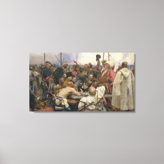 Oekraïens Kozaky Canvas Print van Repin (Voorkant)