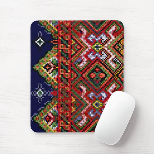 Oekraïens kruisbeeld Embroidery Mousepad Muismat (Met muis)