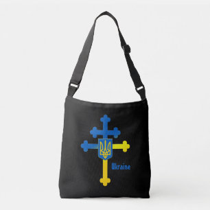 Oekraïens kruissymbool en Lorraine kruis Crossbody Tas