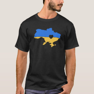 Oekraïens land met een liefdeshart Oekraïne T-shirt
