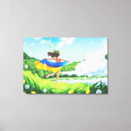 Oekraïens landschap canvas muurdecoratie