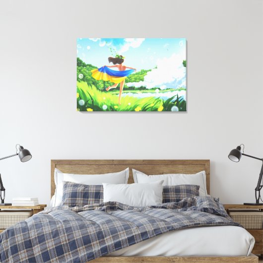 Oekraïens landschap canvas muurdecoratie (Insitu (Slaapkamer))
