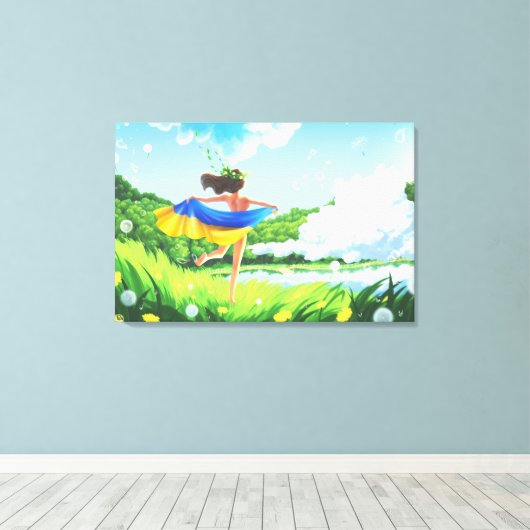 Oekraïens landschap canvas muurdecoratie (Insitu (Houten vloer))