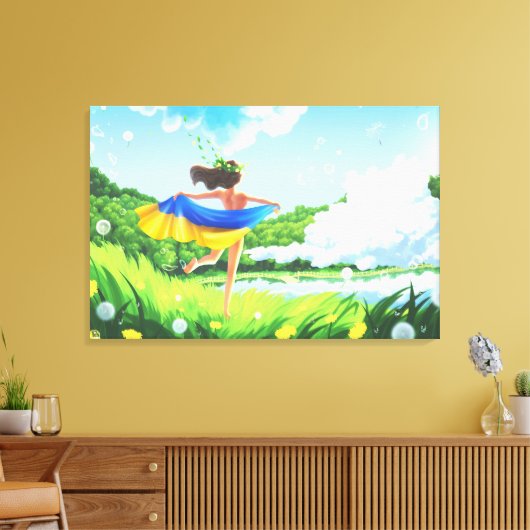 Oekraïens landschap canvas muurdecoratie (Insitu (Woonkamer))