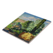 Oekraïens landschap kunstwerk tegeltje (Zijkant)