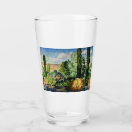 Oekraïens landschap (plattelands-Boerderijen) (art Glas