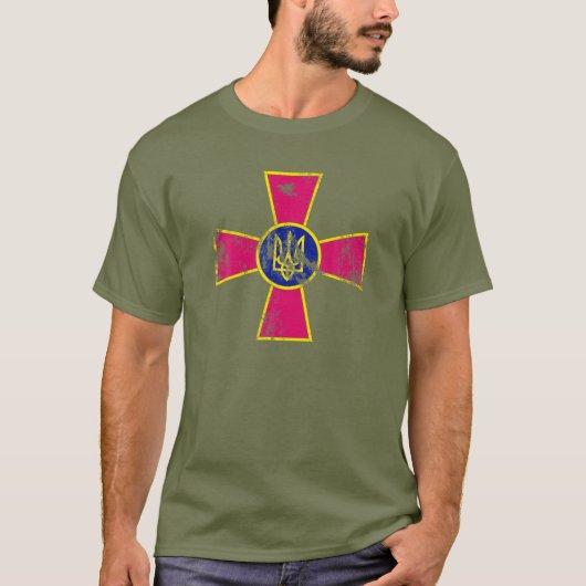 Oekraïens leger - strijdkrachten Emblem OD Green D T-shirt (Voorkant)
