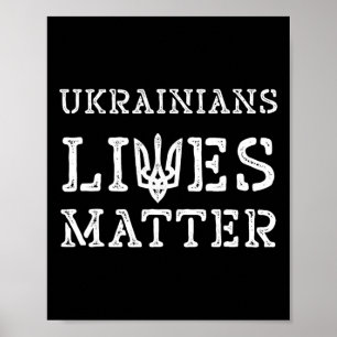 Oekraïens Leven Probleem T-shirt Trident Oekraïne  Poster